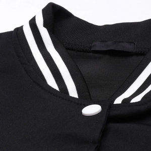 Haute qualité automne hiver femmes laine veste manteau à manches longues Plaid culture varsité veste femme décontracté Bomber veste pour les femmes - Product Image 5