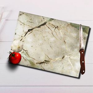 Planche à découper design en marbre Planche à découper rectangulaire personnalisée en gros Blocs à découper blancs et bruns fabriqués en Inde - Product Image 1