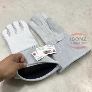 Guantes de Soldadura ISONZ de 14 Pulgadas, de Cuero Vacuno, Protección para Manos, Resistentes al Calor y a Impactos, Sin Silicona, Venta al Por Mayor - Product Image 2