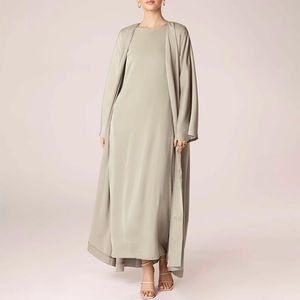 Abaya Femme Léger Respirant Luxe Femme 2 Pièces Ensemble Abaya Élégant Modeste Vêtements Musulmans Abaya - Product Image 2