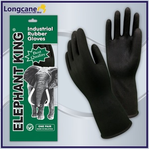 Guante de goma industrial de alta calidad negro WEK 101 Silverline de gran tamaño - Product Image 4