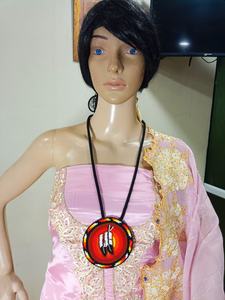 Collier artisanal tendance multicolore en perles, motif oiseau, médaillon, franges, ethnique tribal, bohème, bijoux en perles de rocaille pour femmes, fête - Product Image 2