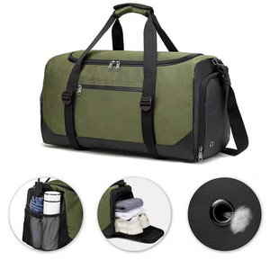 Bolsa de Lona Personalizada para Viajes, Gimnasio, Deportes, Impresión por Sublimación, Poliéster Impermeable, Bolsa de Fin de Semana, Logotipo Bordado, Diseño con Bolsillo para Zapatos - Product Image 4
