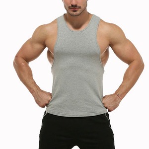 Débardeur d'été 100% coton pour hommes T-shirt décontracté de haute qualité Gym Fitness avec décoration à séchage rapide et impression - Product Image 4