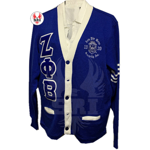 Cardigans en acrylique brodés pour femmes de la sororité Zeta Phi Beta |   Pull en laine brodé personnalisé pour femmes de la sororité ZPB - Product Image 6