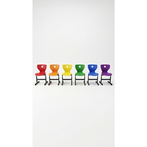 Chaise d'écolier monobloc en plastique à pieds en T réglable en hauteur 2026 pour l'école - Vente en gros - Product Image 2