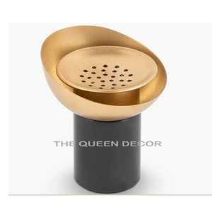 Forme ronde en métal en bois et acier inoxydable nouveau concepteur de gamme brûleur d'encens le plus vendu parfum doux - Product Image 4