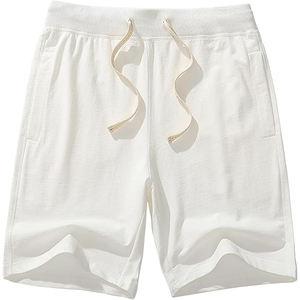 Pantalones Cortos Deportivos Casuales de Felpa para Hombre, 100% Algodón, Color Sólido, Cintura Elástica Media, Secado Rápido, Transpirables, Ligeros, Duraderos, Cómodos para Entrenamiento - Product Image 2