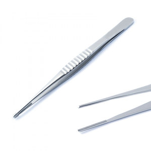 Fabricant OEM, vente en gros, pinces à épiler pour extensions de cils en acier inoxydable à pointe droite, durables, instrument de beauté - Product Image 1