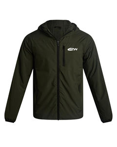 Men's Lightweight Waterproof Softshell <b>Jacket</b> for Winter <b>Workouts</b> Zipper Closure Stand Collar Embroidery <b>Workout</b> Athletic Style - Product Image 1