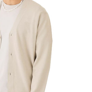 2025 Top Selling Customized Color 100% Cotton <b>Men's</b> <b>Cardigan</b> Long Sleeve with Embroidery Patch Design OEM Casual <b>Sweater</b> - Product Image 5