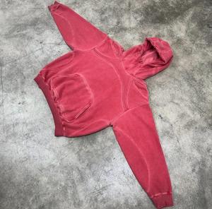 Sweat à capuche en coton épais avec imprimé graphique surdimensionné vintage Streetwear Design grande taille pour la saison d'automne - Product Image 2