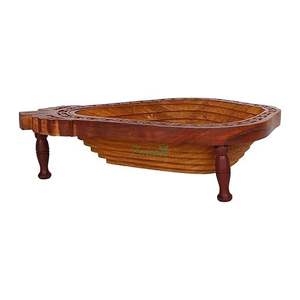 Práctico y elegante respetuoso con el medio ambiente de un solo nivel plegable artesanías de madera cesta de frutas elegante solución de almacenamiento en seco - Product Image 2