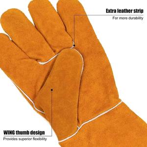 High Performance Cow Leather Welding <b>Safety</b> <b>Gloves</b> With AB Grade CE Standard Hot-sale Premium Protective - Product Image 4