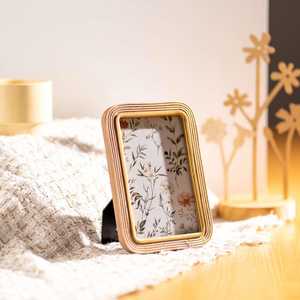 Wood Rattan Woven 7 Inch Rectangular Wall Hanging <b>Photo</b> <b>Frame</b> Ins Photography Shooting Decoration - Product Image 3