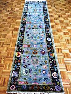 Alfombras de corredor turcas vintage altas azules hechas a mano tamaños personalizados (5x8 8x10) para sala de estar pasillo para niños-pedido mínimo 1 pieza de algodón - Product Image 4