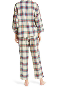 High Quality Silk Satin Long Sleeve Pajamas Set <b>Black</b> Color Soft Touch Sleep Wear for Men and Women - Product Image 5