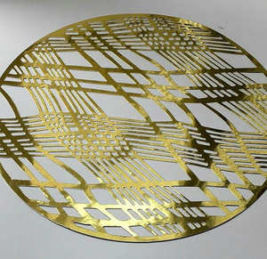 Ensueño al por mayor elegante acrílico boda decoración oro cargadores Golden Reef cargador placas para la cena - Product Image 6