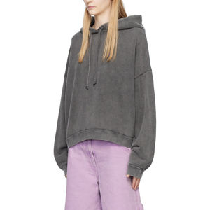 เสื้อฮู้ดโอเวอร์ไซส์สำหรับผู้หญิง ใส่ได้ในฤดูหนาว มีโลโก้ด้านหน้า ผลิตจากผ้าโพลีเอสเตอร์/คอตตอนผสม ทรงไหล่ตก ปรับแต่งขนาดและสีได้ - Product Image 4