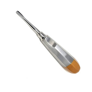 Elevador de luxación Dental de acero inoxidable de grado profesional de calidad superior recto de 4mm, mango dorado, acero inoxidable - Product Image 5