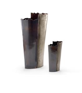 แจกันดอกไม้อลูมิเนียมสีเงินวางบนโต๊ะในบ้านและห้องครัว - Product Image 2