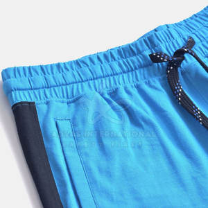 Short décontracté pour homme 100% coton séchage rapide respirant motif solide personnalisable Logo taille moyenne fermeture à cordon - Product Image 6