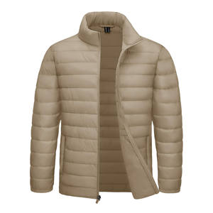 Veste matelassée d'hiver décontractée pour homme, grande taille, fermeture éclair, respirante, personnalisable, veste matelassée brillante pour homme - Product Image 1