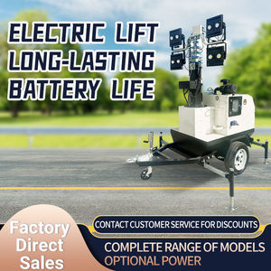 Tour d'éclairage mobile industrielle sur remorque 5m 7m 9m avec générateur diesel, tours d'éclairage d'usine en gros, RGB, éclairage blanc, solaire DC - Product Image 4