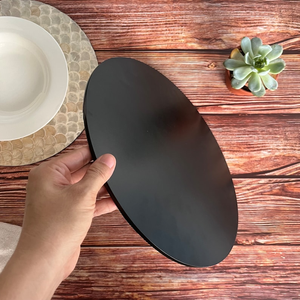 Assiettes de chargement faites à la main Assiettes en bois haut de gamme incrustées de perles élégantes Assiettes de luxe incrustées de nacre personnalisées - Product Image 5