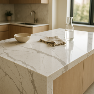 Encimera Moderna Clásica de Calacatta Puro con Superficie para Mueble de Baño, Aplicaciones en Pared y Suelo, 20mm/30mm de Grosor, Impermeable y Duradera - Product Image 4