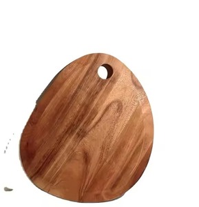 Planche à découper ronde en bois d'acacia pour ustensiles de cuisine, bloc à découper en bois, planche à découper pour fruits et salades - Product Image 2