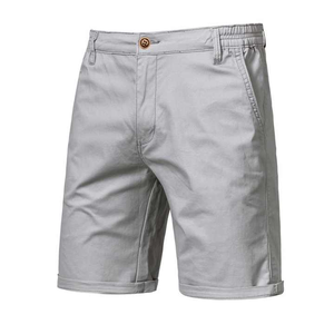 Short de bain décontracté 100% coton de haute qualité pour hommes, cargo taille moyenne avec décoration à boutons, motif solide, vente en gros - Product Image 4