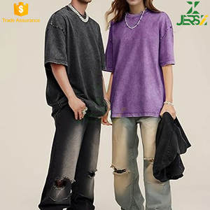 240 GSM Premium Heavyweight 100% algodón para hombre de gran tamaño recortado Regular Fit cuello alto camiseta transpirable de secado rápido - Product Image 2