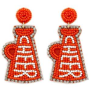 Bordado artesanal Cheer Football Beaded College Sport Pendientes con estilo elegante y de moda hermoso por Hiba Enterprises - Product Image 1