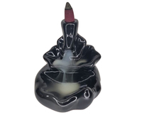 Brûleur d'encens à refoulement en céramique de luxe |   Support d'encens cascade d'eau pour aromathérapie, idéal pour la maison, la méditation, le yoga et les temples