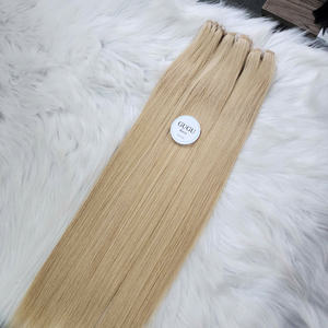 Venta al por mayor 100% Virgin Raw Extensiones de cabello vietnamita Premium Bone Straight Style Cutícula completa Raw Bundle Hair 613 color - Product Image 2