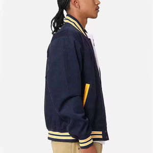 Veste d'hiver en gros OEM, broderie, hommes, grande taille, veste en cuir personnalisée, veste de baseball, veste bomber, vestes universitaires pour hommes - Product Image 4