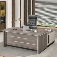 Bureau de direction moderne Bureau extensible Mobilier en bois et en acier Design ergonomique pour villa