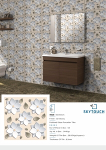 Tan couleur fleur en céramique et carrelage mural design 3d sculpture brillant surface Offre Spéciale carreaux de céramique pour usage intérieur - Product Image 2