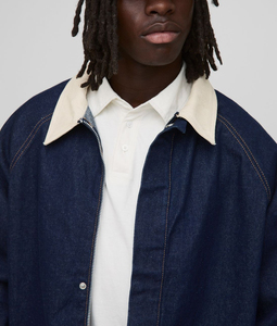 แจ็กเก็ตยีนส์เฮฟวี่เวทสำหรับผู้ชายสไตล์ลำลองสามารถปักโลโก้ได้ตามต้องการ - Product Image 2