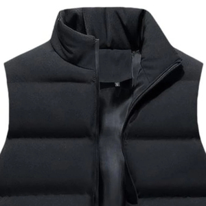 Haute qualité hiver chaud personnalisé grande taille décontracté solide sans manches hommes bouffantes vestes pour hommes - Product Image 4