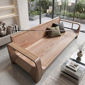 Sofá Chesterfield Moderno de Lujo para Sala de Estar, en Madera de Fresno, Hecho a Mano, con Brazos Tapizados, para Villa, Hotel o Salón - Product Image 4