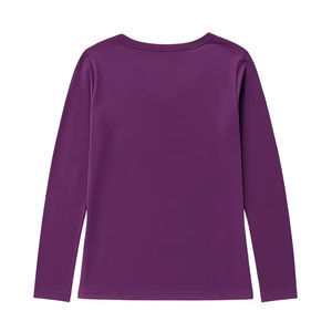 T-shirt d'hiver à manches longues et col rond pour femme, imprimé, en polyester/coton, pré-rétréci, certifié, doux, coupe classique - Product Image 2