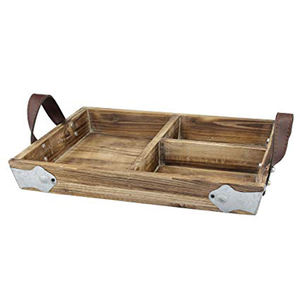 Diseño de lujo de bandeja de madera para servir con asa de forma redonda para el hogar y el hotel Bandejas de mesa para servir alimentos y bebidas - Product Image 3