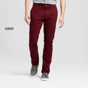 กางเกงวอร์มแฟชั่นลำลองสำหรับวิ่งกางเกงผ้าลูกฟูกสีแดงเข้มกางเกงวอร์มสำหรับผู้ชายการประชุมทางธุรกิจขายส่ง - Product Image 1