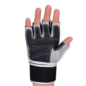 Blanc et noir couleur Durable léger bon fournisseur avec propre logo impression combat formation gants d'haltérophilie - Product Image 3