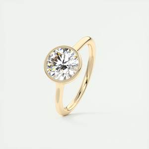 Joyería de diseño personalizado sólido 10K 14K corte redondo bisel conjunto oro Real Halo diseño CVD laboratorio crecido diamante boda anillos de compromiso - Product Image 1