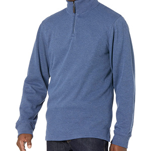 Custom Logo Cotton Polyester Casual Sport Color Matching Oversized 1/4 Quarter <b>Half</b> <b>Zip</b> Cotton Blended <b>Men</b> Cotton <b>Sweatshirt</b> - Product Image 5