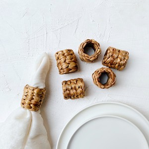 <b>Valentine</b> holiday dinner <b>decoration</b> water hyacinth napkin rings cheapest wicker ring for holding napkins - Product Image 6