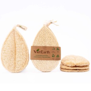 Esponja Luffa Reutilizable de Microfibra Natural, Depurador Corporal Suave y Ecológico para Ducha de Baño Inspire Vietnam, Limpieza de Cocina - Product Image 1